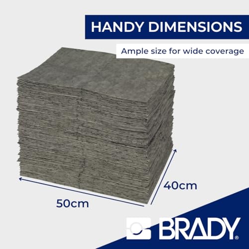 Image of Brady MRO100-E Absorbent Roll, Grey, 400mm x 500mm