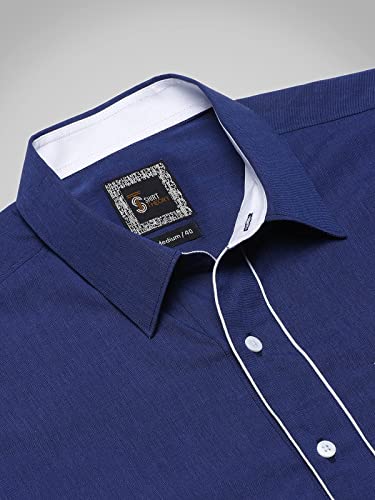 Image of SHIRT THEORY Check Cotton Full Sleeves Casual Shirt for Men II Solid Premium Cotton Shirt II Stylish Shirt for Men II Men Casual Shirt II