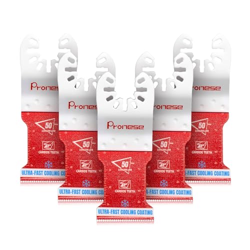 Lame de scie oscillante carbure TiCN Lot de 5 pour coupe haute performance de métal dur