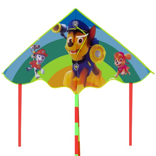Kinder Drachen, Kinder-Drachen mit Paw Patrol Motiv, Perfekt für Anfänger, Drachenschnur Einleiner Flugdrachen für Beach Trip Outdoor Games, Outdoor-Spielzeug (Grün) Cover