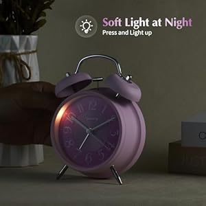 4loudalarmtwinbellalarmclocknightlightdeskclocktablealarmclockbedroomalarmclockpinkpower Urban Country Home Decor 4 loud alarm twin bell alarm clock night light desk clock table alarm clock bedroom alarm clockpink power urban country home decor