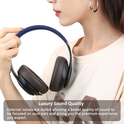 Almohadillas para oreja compatibles con Beats Studio Pro, reemplazo con espuma viscoelástica mejorada y cuero protein cómodo (Marrón profundo) miniatura 5