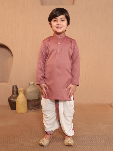 Image of AJ DEZINES Kids Ethnic Wear Kurta Waistcoat and Dhoti Pant for Boys