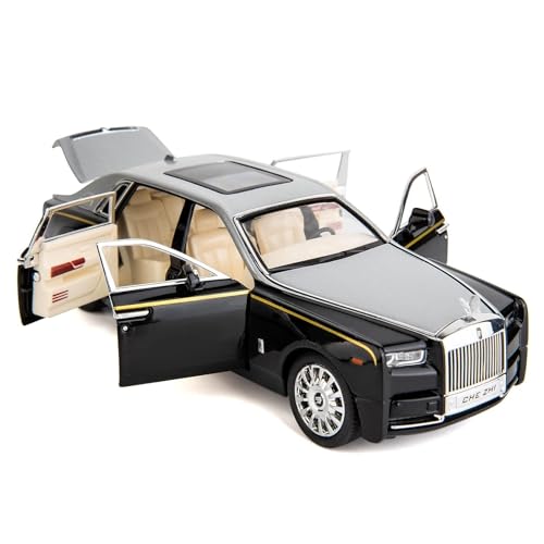Image of Invite Enterprise Diecast Model Metal Pull-Back Car with Sound Light and Opening Doors: A Kids' Toy Vehicle Gift (1:32 Rolls Royce Phantom New Model - Multicolor)