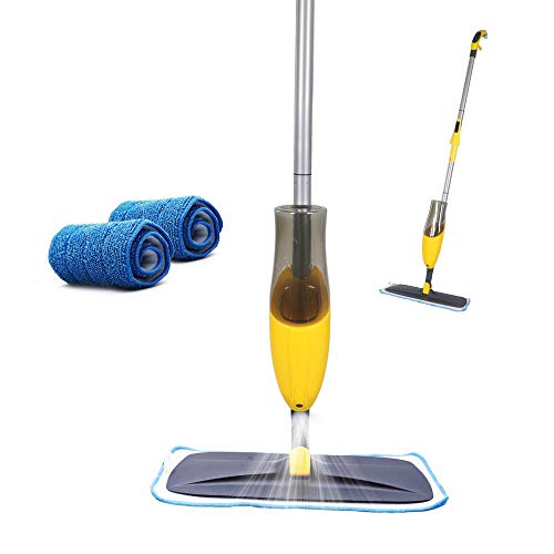Yocada Microfiber Spray Mop with 2 Washable Mop Pad for Hardwood Ceramic Marble