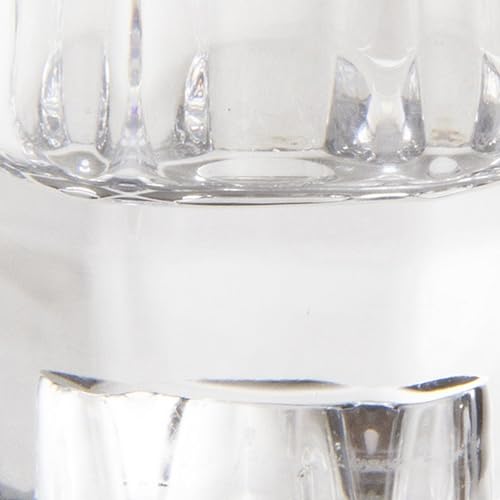 TAG Gem Octangle Clear Glass Reversible Tealight and Taper Candle Holder, 2.32L x 2.32W x 2.36H inches Clear