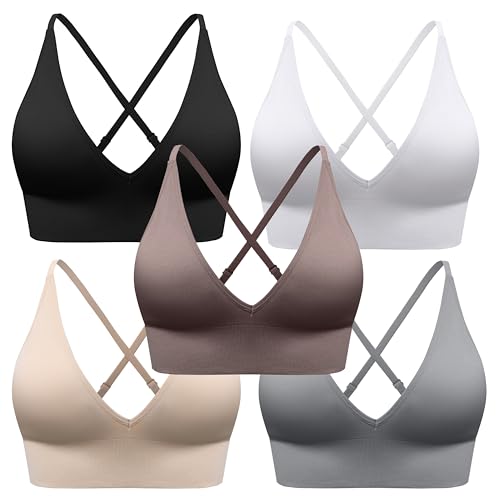 Image of Deep V-Neck Adjustable Women's Sports Bra