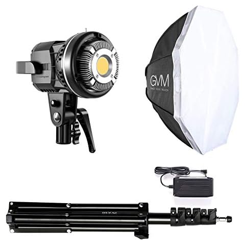GVM 80W Video Light, Studio Lights for Photography, Softbox Lighting Kit with Bowens Mount, CRI97+ 5600K Colour Temperature , 22in Softbox, Tripod Stand, YouTube, Video, Wedding Cover