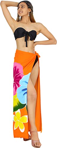 LA LEELA Women's Sarong Wrap Swimwear Cover up Wraps3