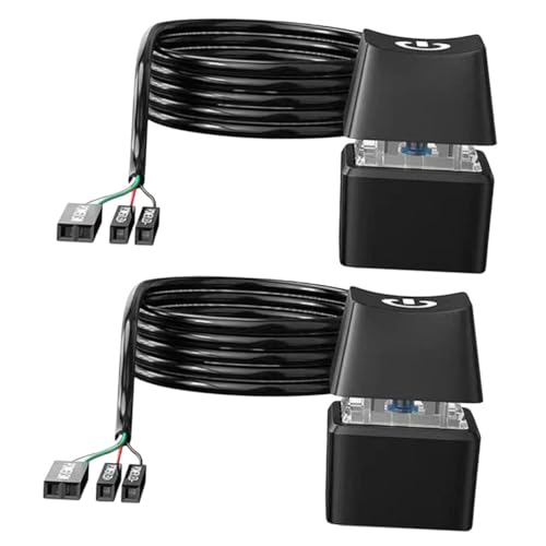 Cable de botón de encendido PC con instalación flexible de 2 unidades para torres ATX