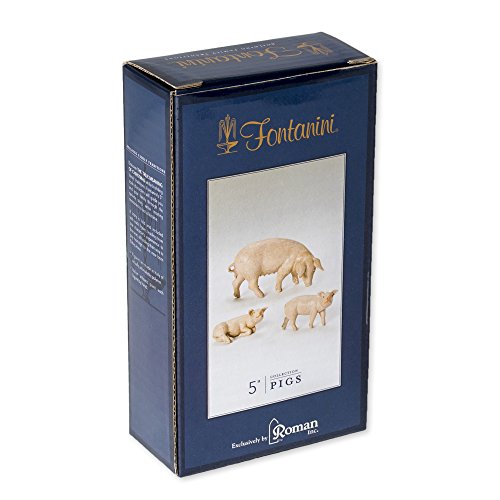 Roman Fontanini Pig Family Animals Nativity Villager Figurine Set Of 3 54081 #TOP1