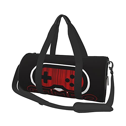 Red Gamer Sport Gym Duffle Travel Bag for Men Women Small Duffel Bag for Sports,Gyms and Weekend Getaway