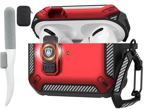 Maxjoy AirPods Pro 3�p�P�[�X�J�o�[ 2025 �������b�N�t�� MagSafe�Ή� �ϏՌ��ی�P�[�X �d�b�X�^���h�t�� �N���[�j���O�L�b�g�ƃL�[�z���_�[�t�� Apple AirPods Pro 3rd�Ή� ���b�h