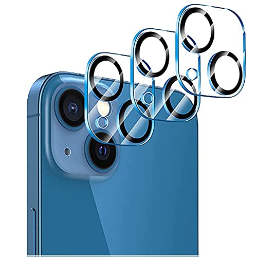 Tamoria [3 Pack] Camera Lens Protector Compatible for iPhone 13 & iPhone 13 Mini Camera Cover Premium 9H Tempered Glass [Anti-Scratch]99.99% Transparency with Black Circle Design for iPhone 13 6.1