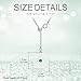 JKR Sterling Silver Y Lariat Necklace Round Jade Pendant Necklace Jewelry Birthday Mother's Day Gifts for Women Mom Girls Her Wife