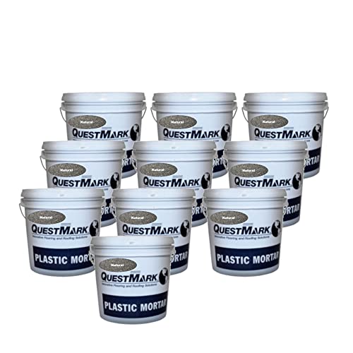 QuestMark 2110 High Traffic Epoxy Concrete Floor Patch and Resurfacer - 1/4 Pallet (10 x 2 Gallon Unit), Natural - High Impact and Abrasion Resistant Repair