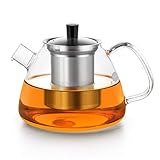 ✔ HEISS UND KALT: Das Borosilikat Glas ist hitze- und kältebeständig ( -20°C bis zu 130 Grad) und dazu sehr leicht und Glas klar. Jeglicher Tee wie zum Beispiel Grüntee, Kräutertee, Früchtetee, Schwarztee, … kann damit zubereitet werden.