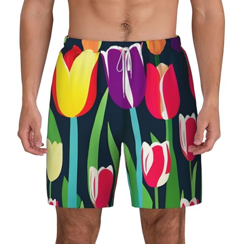 Surf y fitness con estilo con este bañador de tulipanes premium
