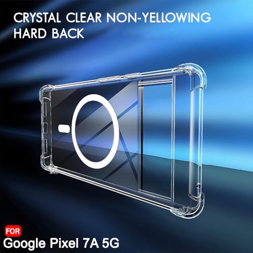 Image of TheGiftKart Shockproof Ultra-Hybrid Back Cover Case for Google Pixel 7A Compatible with MagSafe | 360 Degree Protection | Crystal Clear Hard Back Cover Case (PC & TPU, Transparent Bumper)