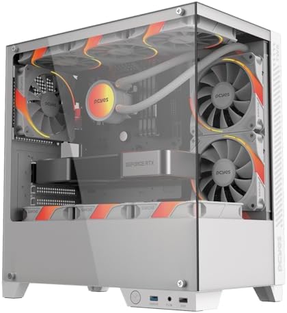 Gabinete Gamer PCYES Forcefield TWR White Ghost, mATX, Mid-Tower,...
