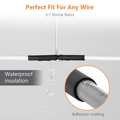 Adiwo Heat Shrink Tubing, 3:1 Black Heat Shrink Tube, Dia 30mm *1.5m Long Shrinkable Tube Cable Sleeve - Image 4
