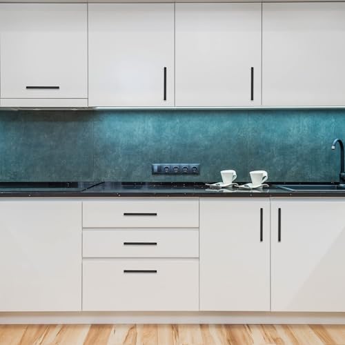 Image of Ravinte 1 Pack 6-1 /4 Inch Kitchen Square Cabinet Handles Matte Black Pulls Stainless Steel Drawer Pulls Kitchen Cabinet Hardware Handles
