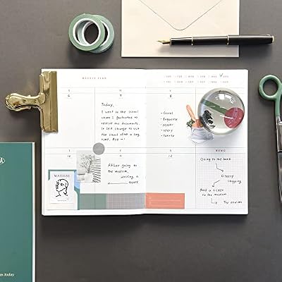 Monolike B6 Archive Diary 6 Month Planner, Green - Academic Planner, Weekly & Monthly Planner, Scheduler
