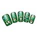Produktbild Kreative NäGel Aufkleber Weihnachten GrüN Diy Art Nailart Sticker 3D Design Blatt Nagelsticker Aufklber FingernäGel Transferfolie Nail Kit Nagelfolie Abziehbilder Selbstklebend