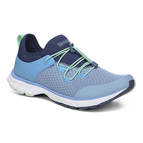 Vionic Women's Drift London Leisure Sneakers - Supportive Walking Shoes That Include Three-Zone Comfort with Orthotic Insole Arch Support, Sneakers for Women, Active Sneakers Bluebell 8.5 Medium US