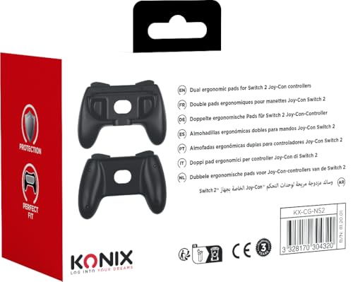 Paire de supports Joy Con KONIX Nintendo Switch 2 Forme de manette classique - vue 6