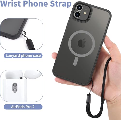 Image of TOCOL Cell Phone Lanyard Adjustable Neck Strap,1 Pcs Wrist Strap, Universal Crossbody (Black)