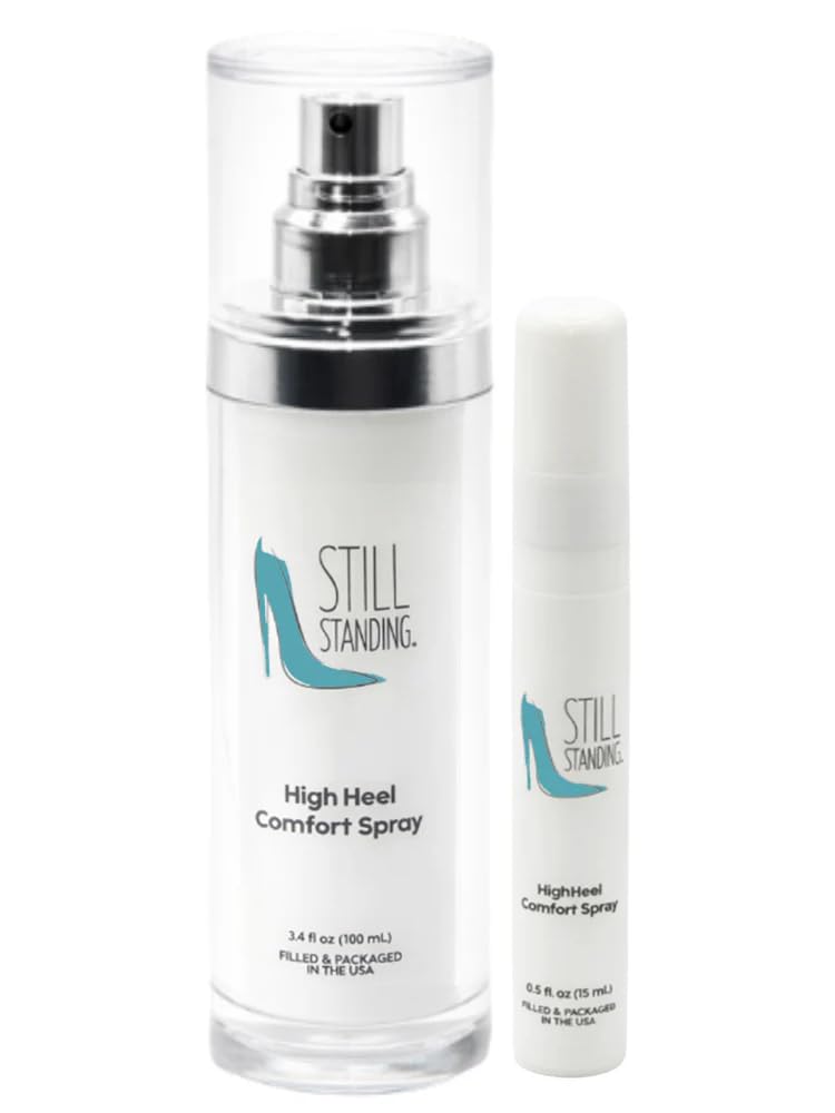 Still Standing Advance Formula - Juego de aerosoles a prueba de fugas, fabricado en Estados Unidos, spray refrescante para pies de mentol para aliviar el talón alto, evita molestias en los pies