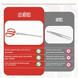 Usefulbeauty pince à nourriture inox 38 cm dentelée photo 6