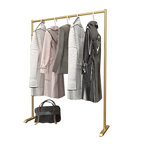 Portant à vêtements en métal doré penderie robuste chambre gain de place