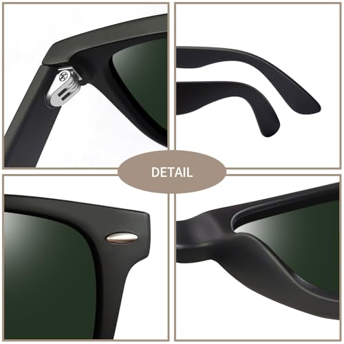 Image of Joopin Square Sunglasses Polarized UV400 Designer Sun Glasses Men Women | Oversized, Plastic Frame, Retro, Vintage, Unisex, Trendy Shades for Driving, Party, Fishing, Business, Costume