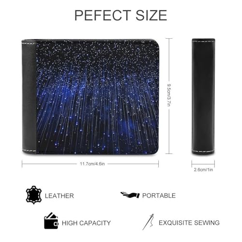 Men's Leather Wallet Bifold Wallet for Men Full of Stars Slim Wallet with Multiple Card Classic Passcase Mens Card Holder2