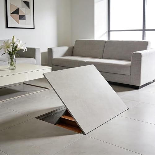 Extra Large Steel Concealed Access Door, Recessed Interior Floor Hatch