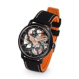 ELEGANTES ACCESSOIRE HOHER QUALITÄT - die schwarze Armbanduhr für stilvolle Herren hat eine langanhaltende Gangreserve von 36-38 Stunden und ist bis 3 ATM wasserdicht (spritzwassergeschützt)