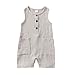 Neugeborene Baby Jungen Mädchen Sommer Strampler Kleidung Unisex Säugling Baumwolle Leinen Solid Jumpsuit One Piece Outfit