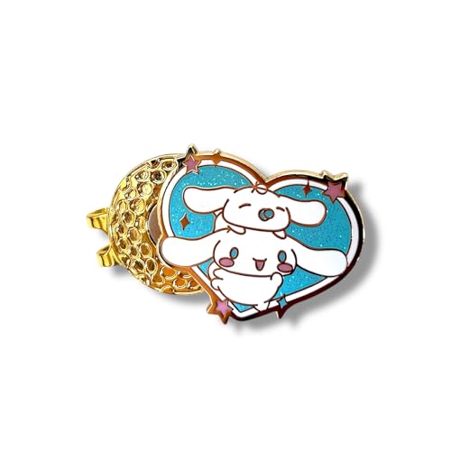 Anime Golf Ball Marker with Magnetic Hat Clip Pink Magnetic Golf Ball Markers and Novelty Hat Clip Set golf Hard enamel golf ball marker Japanese golf ball marker Cute Accessories Golf gift (HEART)