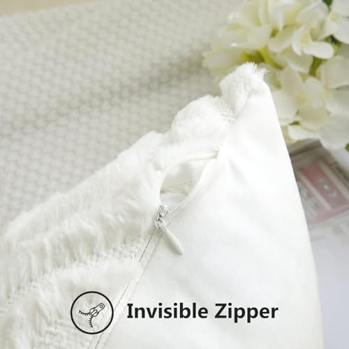 image for decorUhome Throw Pillow Covers 24x24 Inch Set of 2, Soft Plush Decorat