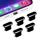 Phone Charging Port Dust Covers – 5-Pack Port Caps for iPhone, iPad