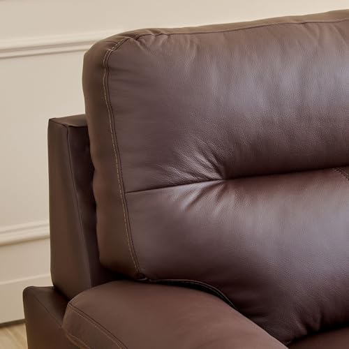 Image of Home Centre | Winchester | Half Leather|Solid Wood | 2 Seater Sofas | Brown | 1 Year Warranty