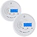 Produktbild VisorTech CO Warner: 2er-Set Kohlenmonoxid-Melder, 10-Jahres-Sensor, Display, EN 50291 (Gas- und Kohlenmonoxidmelder)