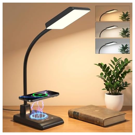 Versatile LED Desk Lamp with Charger