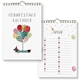 Geburtstagskalender jahresunabhängig Kalender für Geburtstage Immer währender undatiert zum Eintragen von Geburtstagen Geburtskalender DIN A5