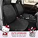 Carbella Hello Kitty Car Seat Covers - Cute Front Seat Covers, PU Leather Seat Covers for Cars, SUV, Van, Trucks, Hello Kitty Car Accessories 2pc Black