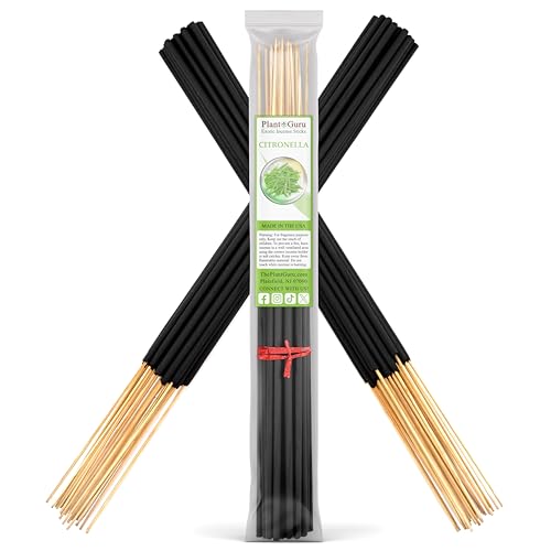 Citronella Exotic Incense Sticks Jumbo 19 Inch Long - Bulk 1 Bundle 27 to 30 Sticks - Natural 19 Extra Large with A Smooth Aroma that Burns for 3 to 4 Hours Each.