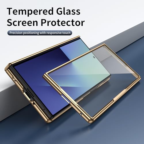 Coque Samsung Galaxy Z Fold 7 en cuir véritable et charnière luxe gris