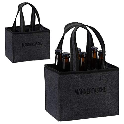 Cepewa Flaschenträger 6 Flaschen Bier Bierträger Flaschenträger Sixpack Männertasche